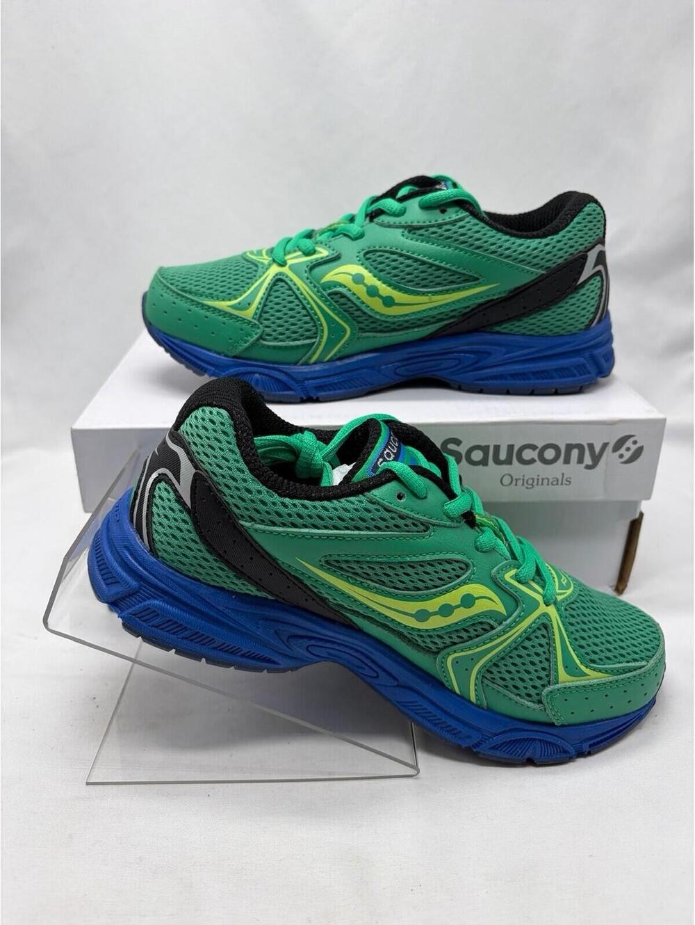 BRAND NEW IN BOX Saucony Kids' Ride Millennium Sneaker Green 4 M
